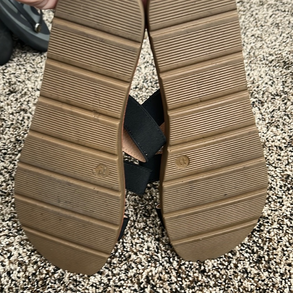 Yoki Black Strappy Sandals, worn once - Picture 6 of 6